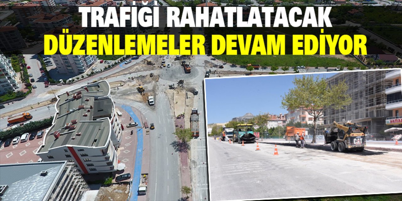 Konya Büyükşehir Trafiği Rahatlatacak Düzenlemelere Devam Ediyor