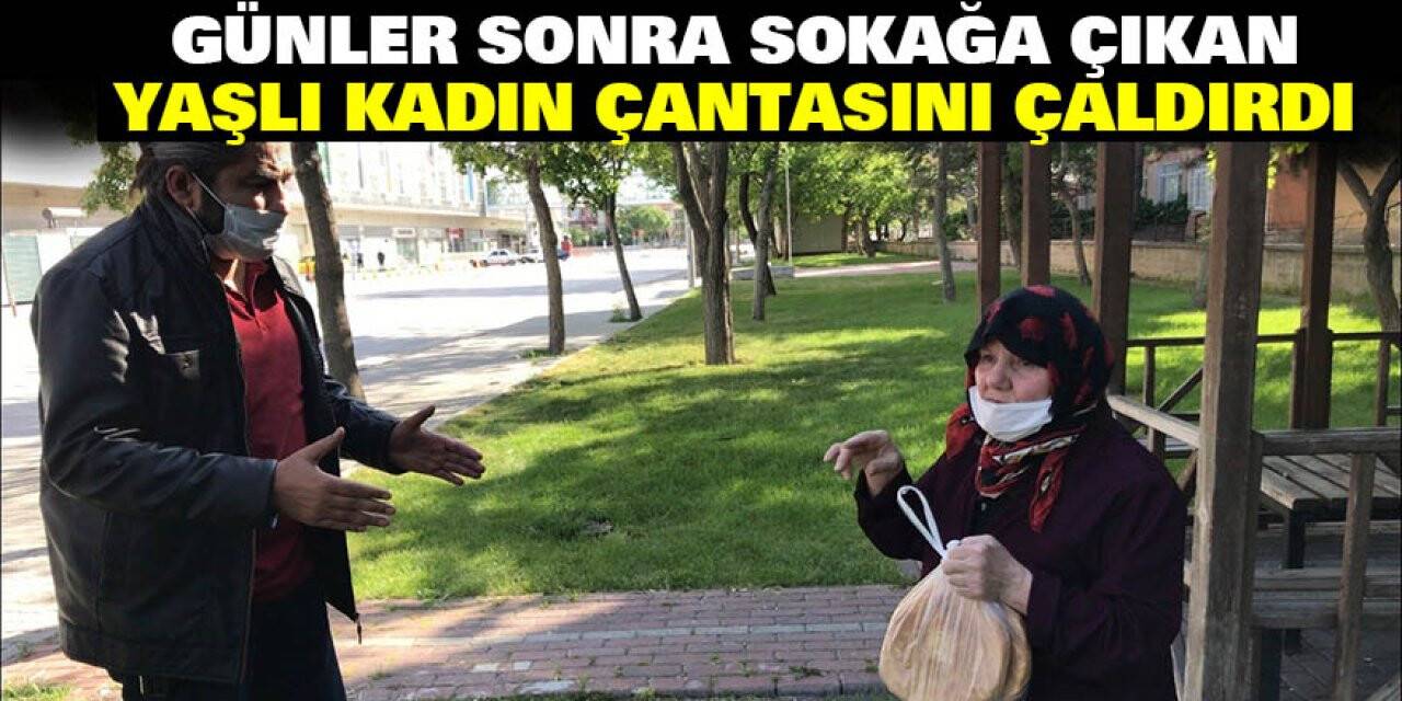 Konya'da Günler Sonra Sokağa Çıkan Yaşlı Kadın Çantasını Çaldırdı