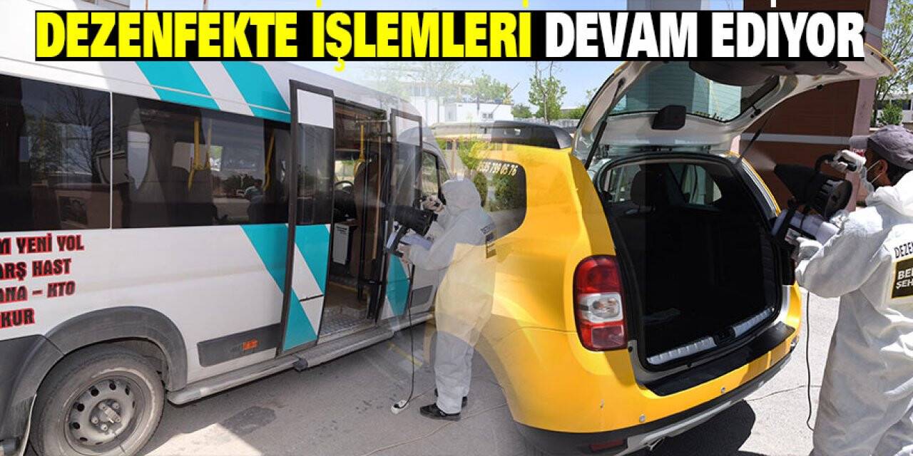 Konya'da dezenfekte işlemleri devam ediyor
