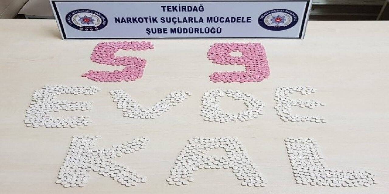 Tekirdağ'da bin 475 uyuşturucu hap ele geçirildi, yakalanan 3 zanlı tutuklandı