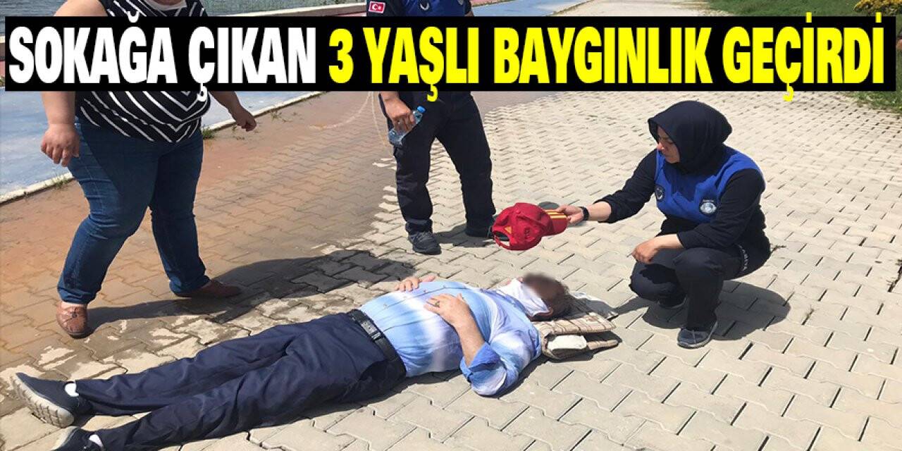 Konya'da sokağa çıkan 3 yaşlı baygınlık geçirdi