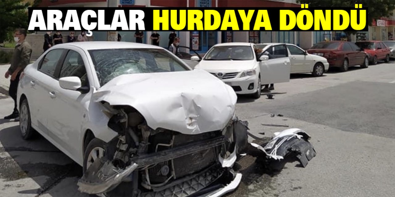 Konya’da kaza araçlar hurdaya döndü