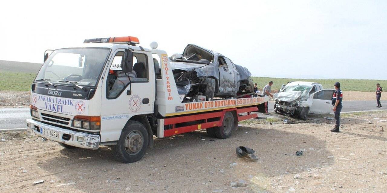 Konya'da trafik kazası: 2 yaralı