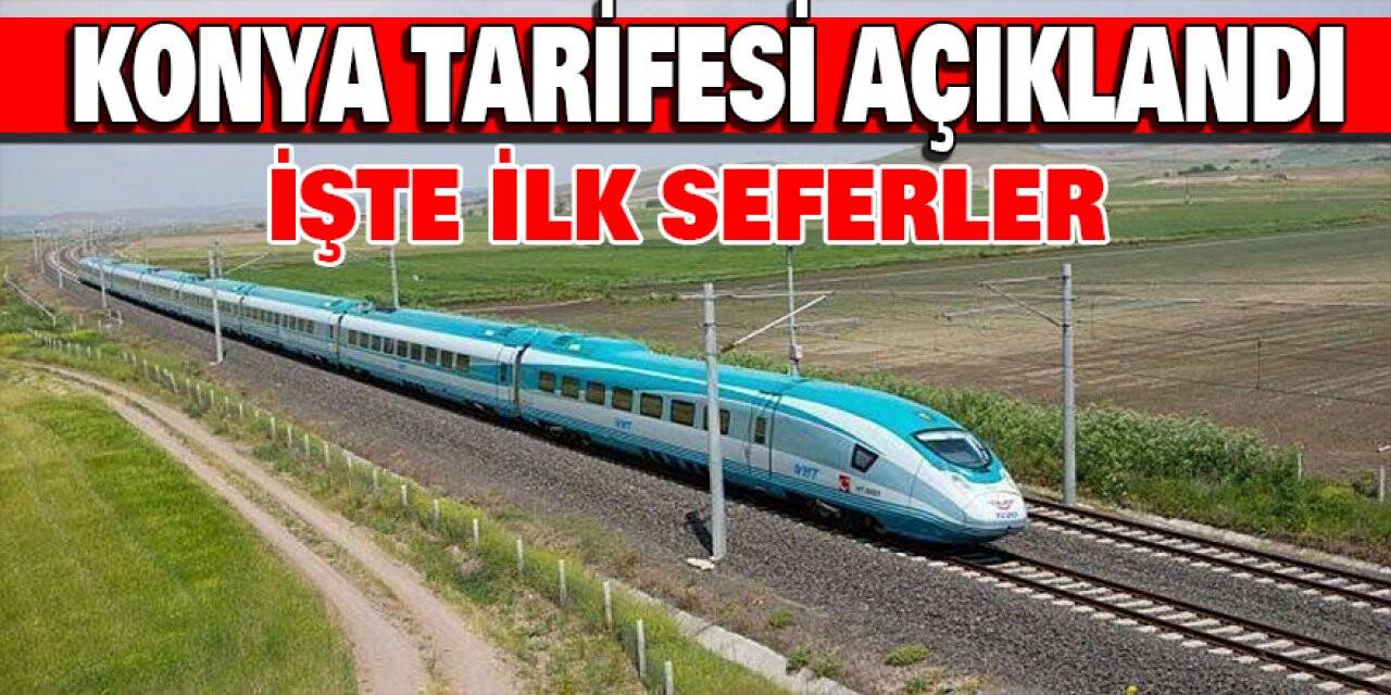 Konya tarifesi açıklandı