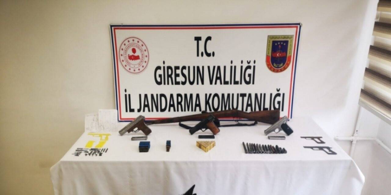 Giresun'da kaçak silah atölyesine yapılan operasyonda bir kişi yakalandı
