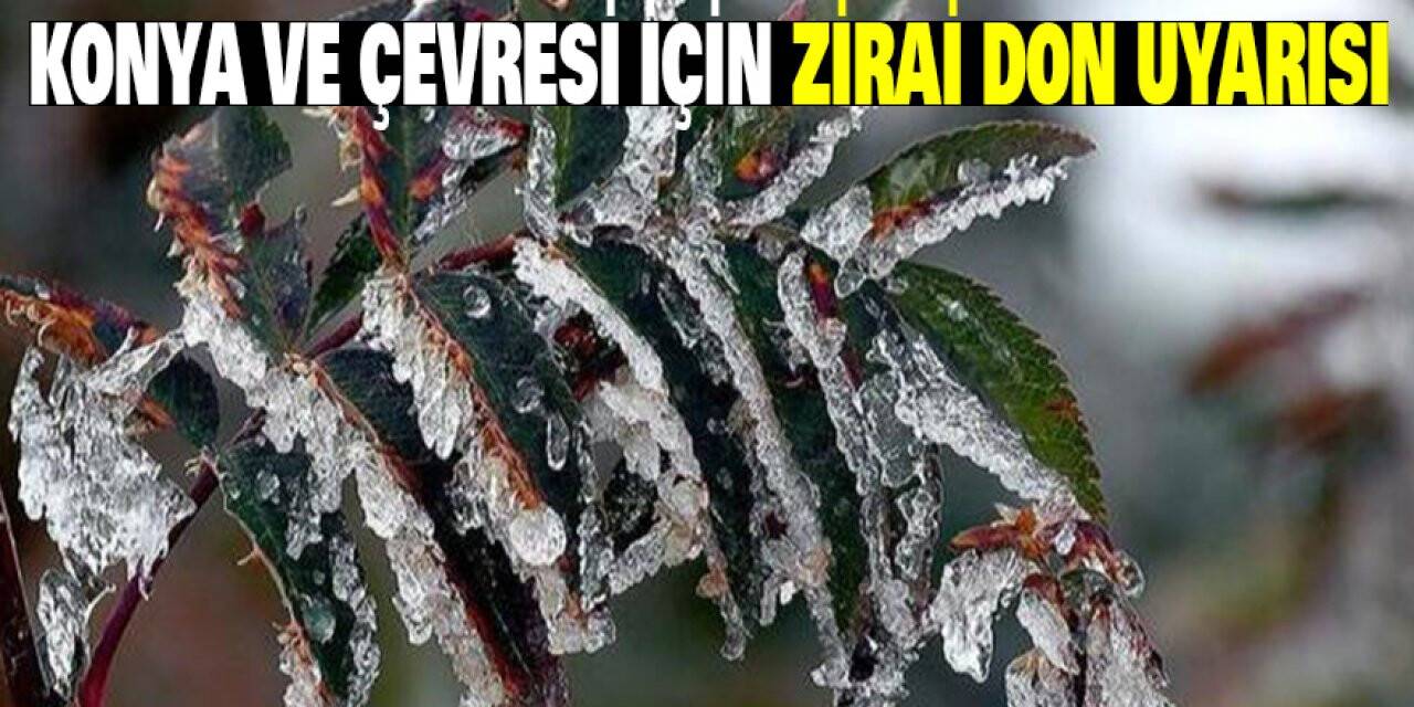 Konya ve Çevresi İçin Zirai Don Uyarısı