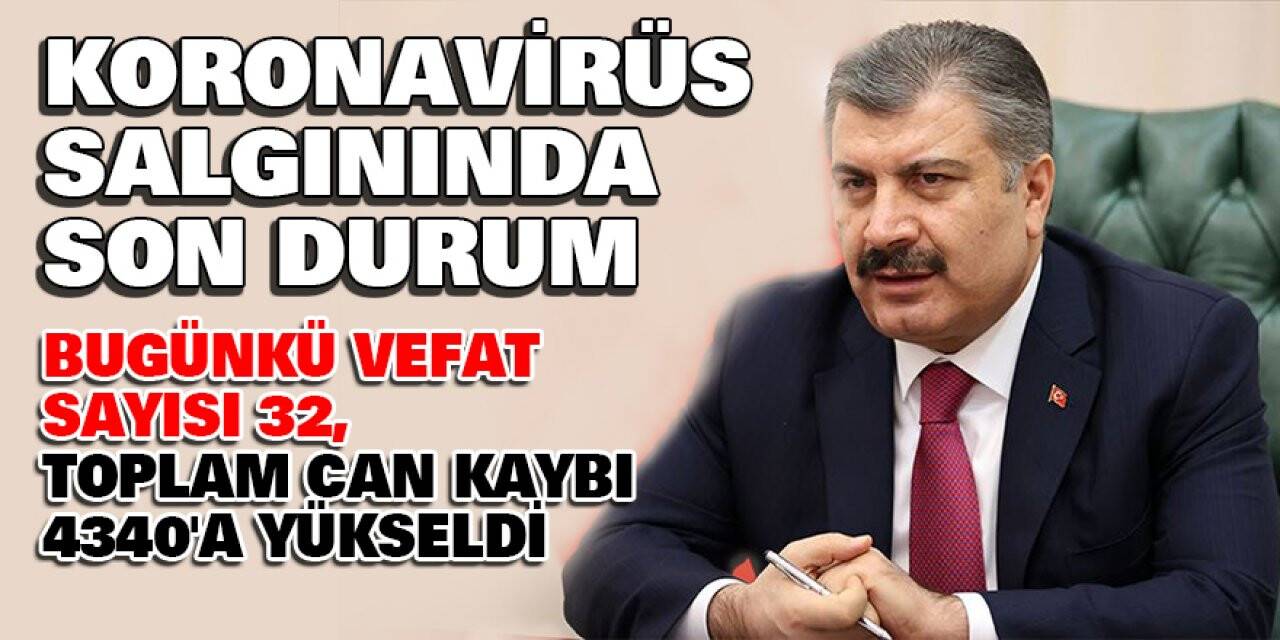 Bugünkü Vefat Sayısı 32, Toplam Can Kaybı 4340'a yükseldi
