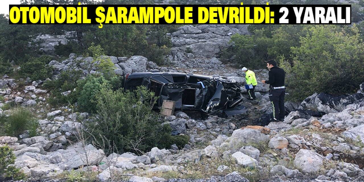 Otomobil Şarampole Devrildi: 2 Yaralı