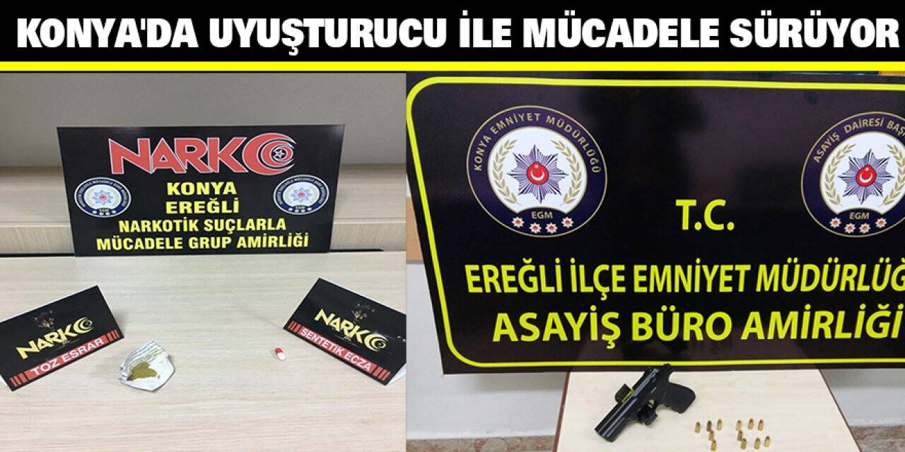 Konya'da  Uyuşturucu İle Mücadele Sürüyor
