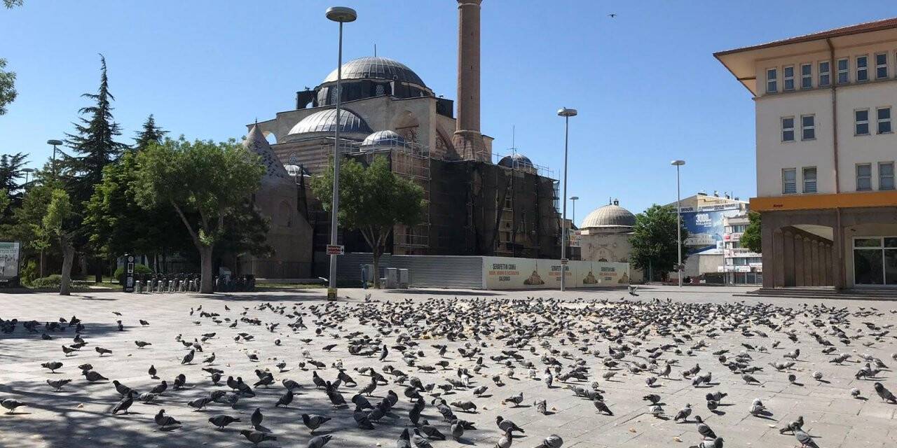 Konya Hükümet Meydanı kuşlara kaldı