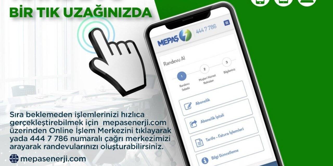 MEPAŞ’ta online randevu dönemi