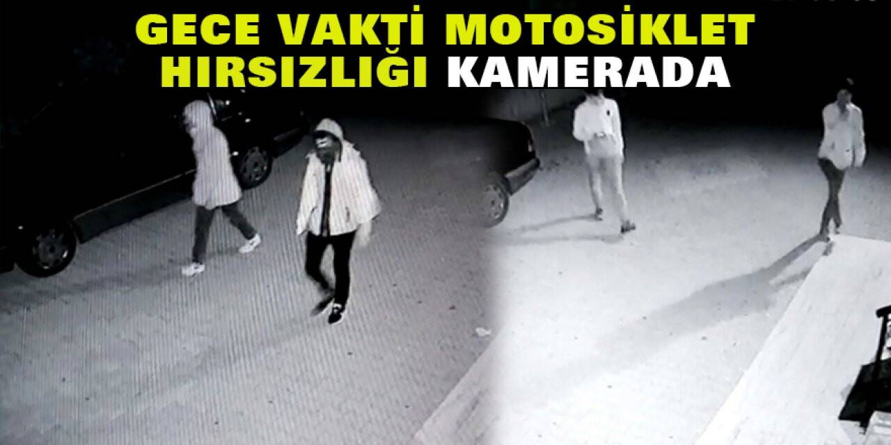 Gece vakti motosiklet hırsızlığı kamerada