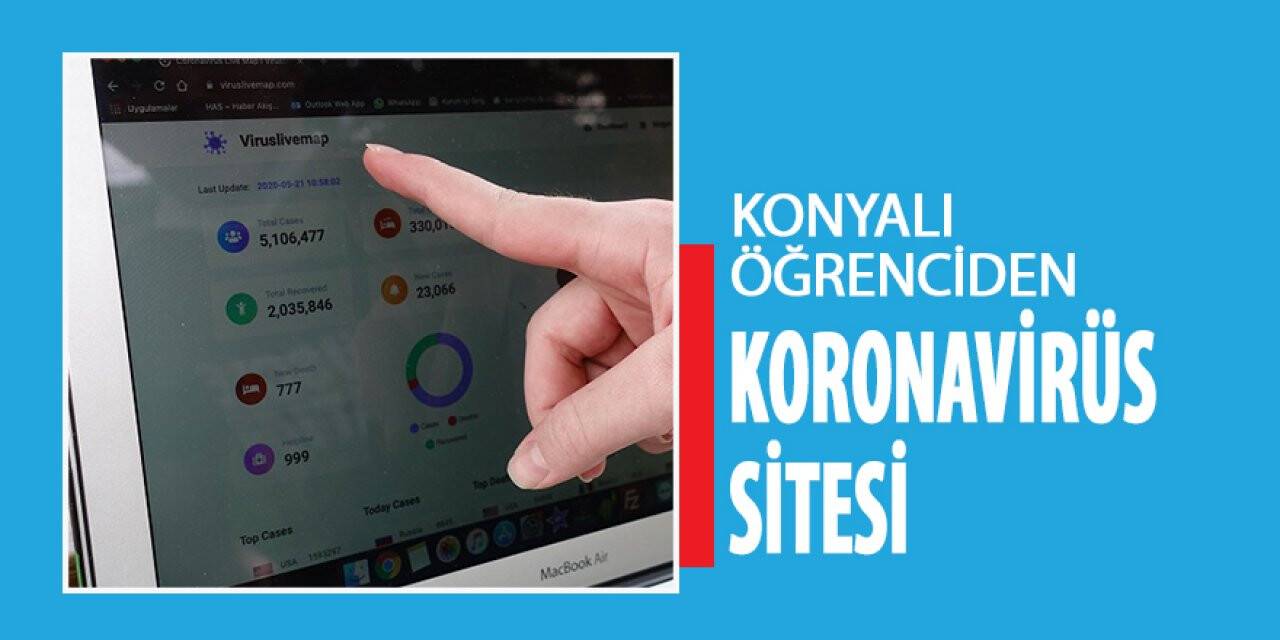 Konyalı Öğrenciden Koronavirüs Sitesi