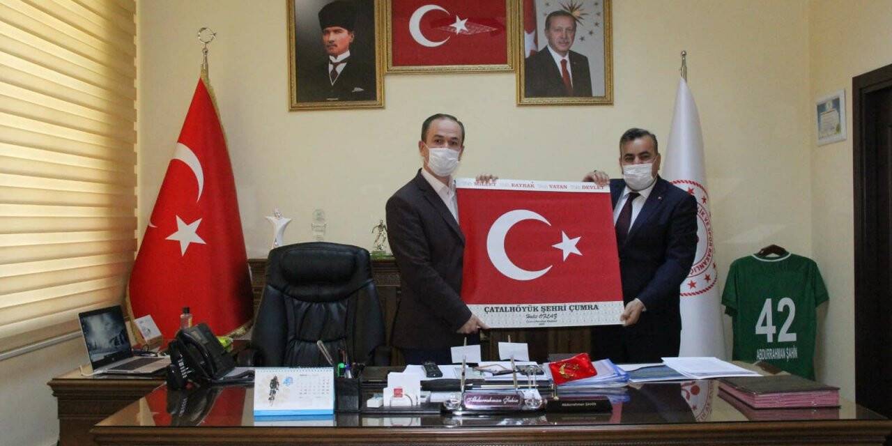 Çatalhüyük Çumra Belediyespor’dan Sahin’e ziyaret