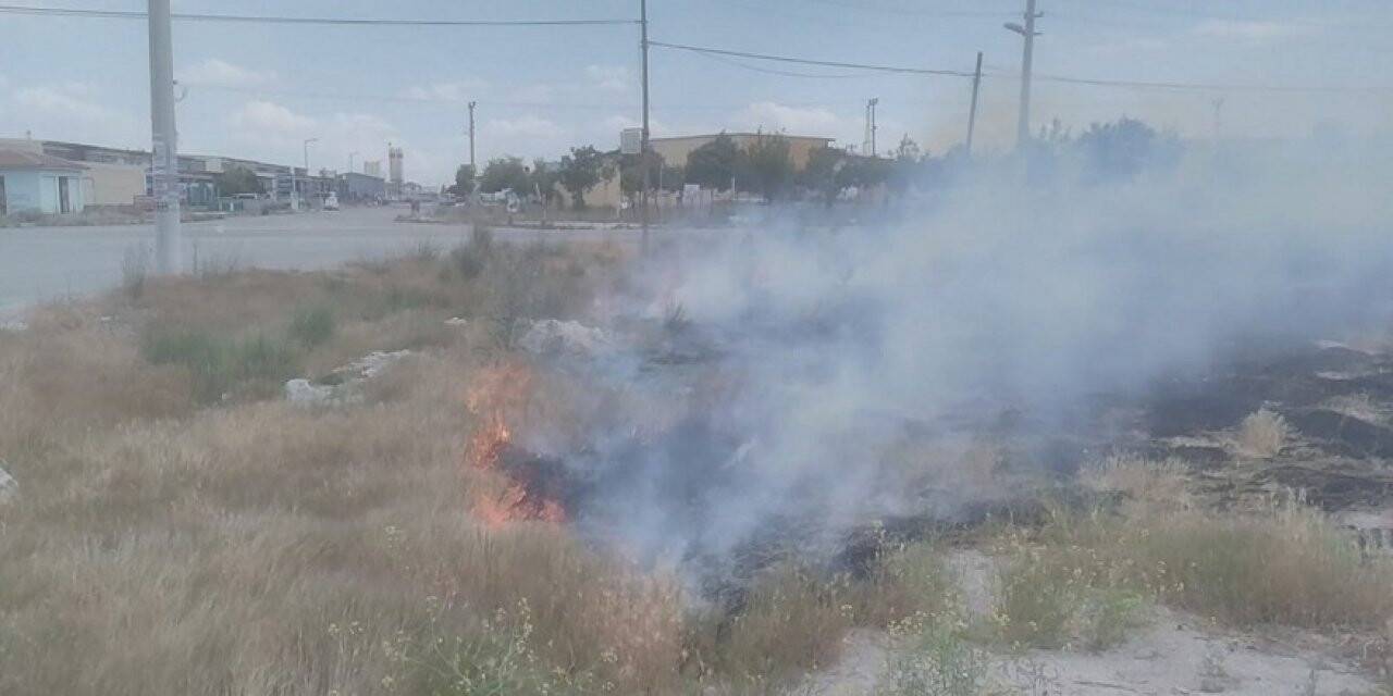 Meram Sanayi bölgesinde yangın