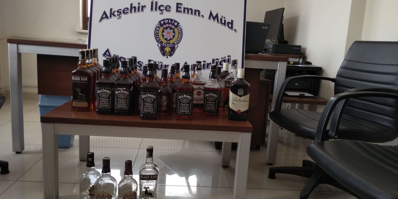 Akşehir'de içki kaçakçılığı operasyonu
