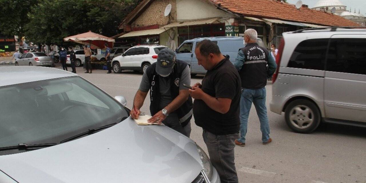 Konya'da maske takmayanlara Ceza