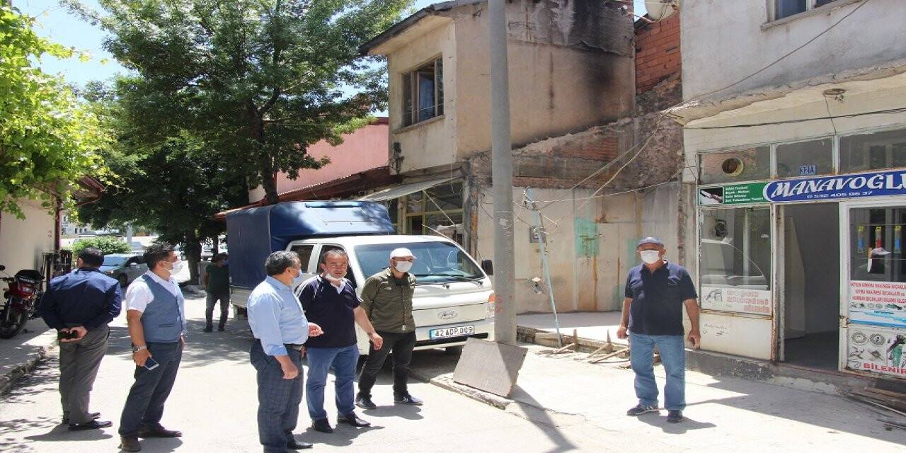 Başkan Tutal, Arasta çarşısında incelemelerde bulundu