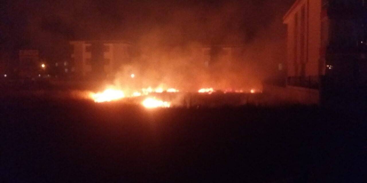 Konya’da havai fişek tutkusu yangına sebep oldu
