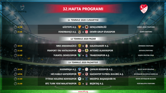 Süper Lig Haberleri   Süper Lig Cemil Usta Sezonu 32 ve 33. hafta programları açıklandı