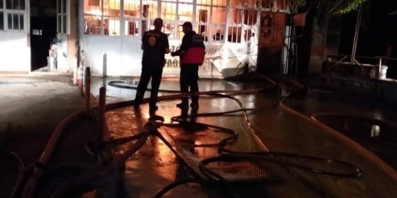 Akşehir sanayisinde yangın
