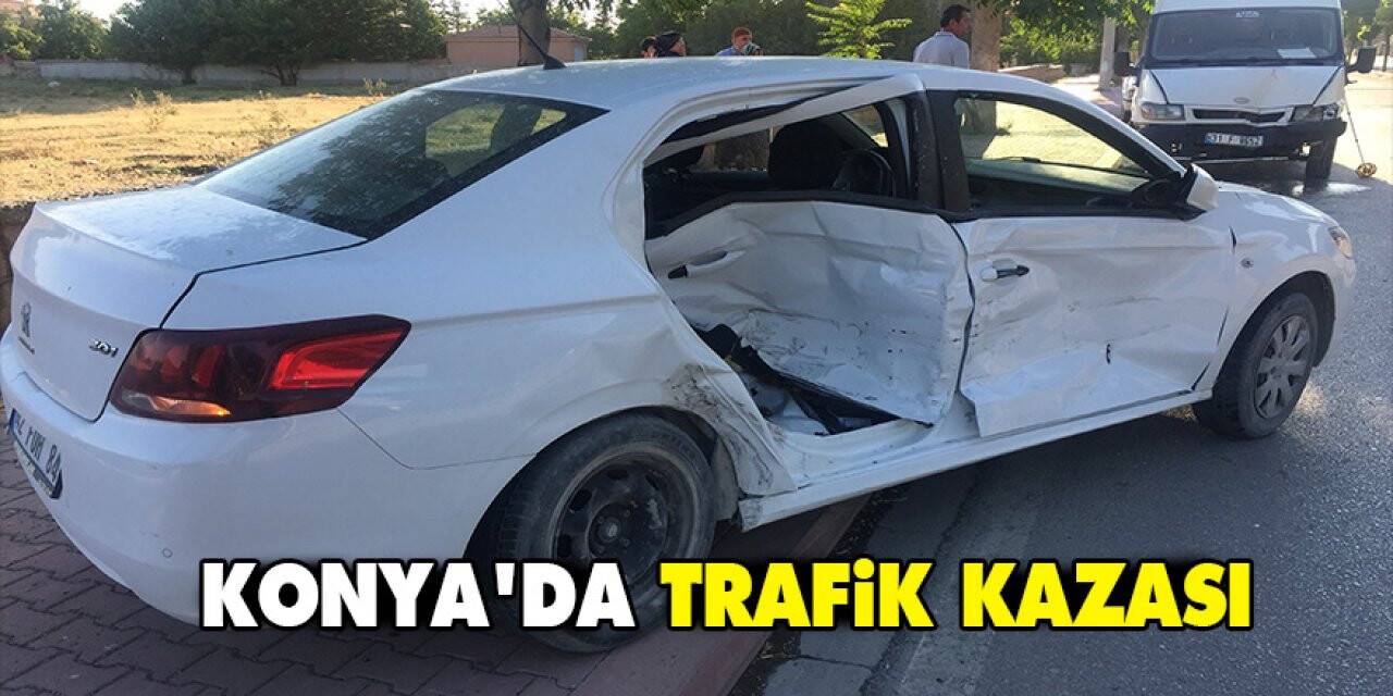 Kulu’da minibüsle otomobil çarpıştı