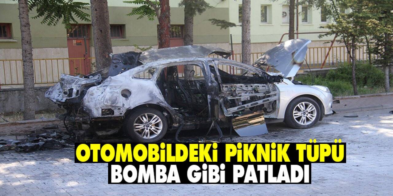 Otomobilde piknik tüpü patladı: 1 yaralı