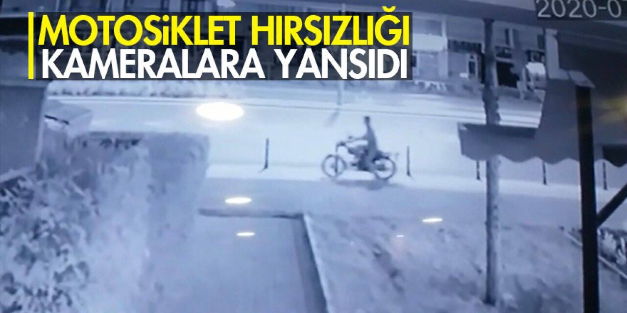 Konya'daki motosiklet hırsızlığı kameralara yansıdı