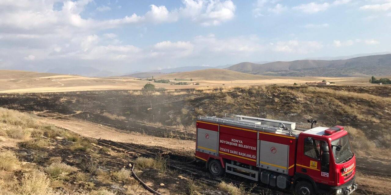 Halkapınar'da 80 Dönümlük  Arazi Küle Döndü