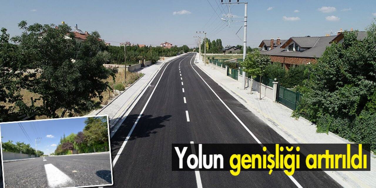 Konya Meram'da yenilenen yolun genişliği artırıldı
