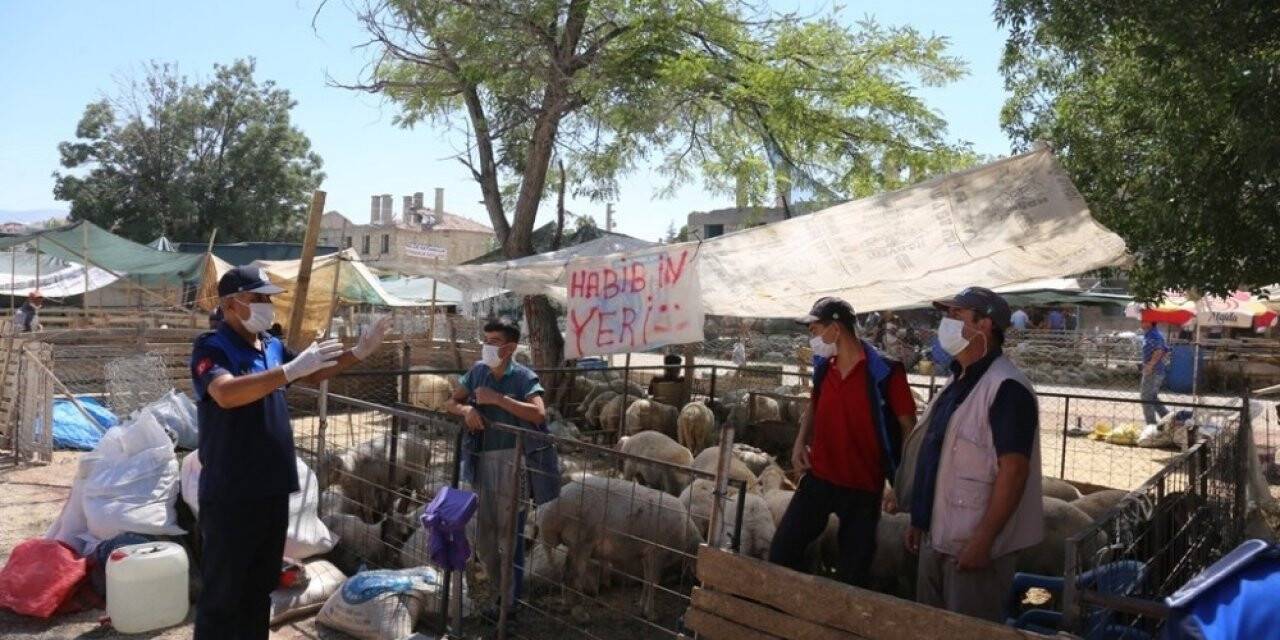 Ereğli'de hayvan pazarında denetim yapıldı