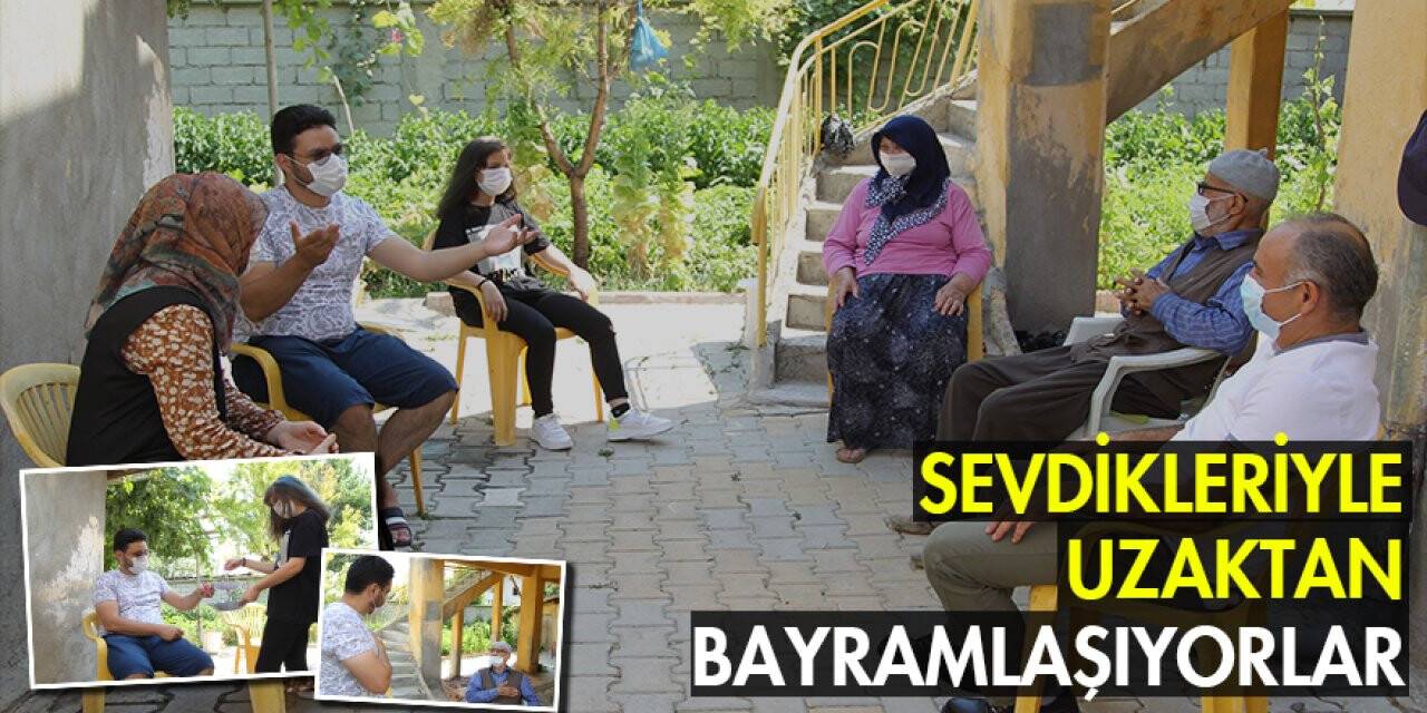 Konya'da sosyal mesafeli bayramlaşma