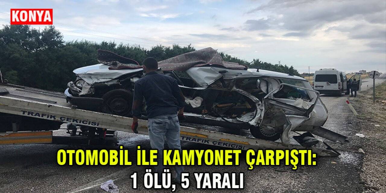 Konya'da bayram günü feci kaza: 1 ölü, 5 yaralı