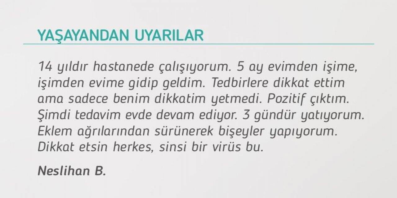 Bakan Koca, korona virüse yakalanan kişinin uyarısını paylaştı