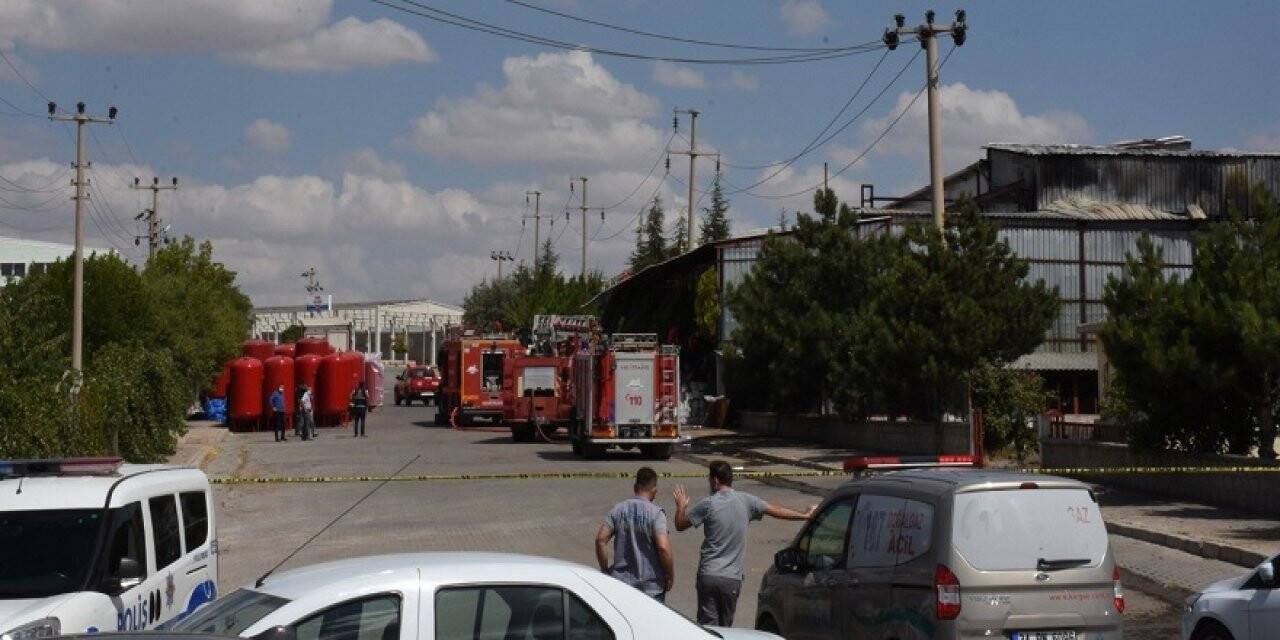 Genleşme tankı imalatı fabrikasında yangın çıktı