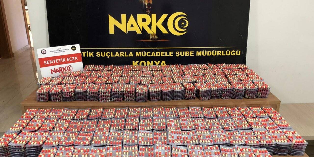 Konya'da 20 Bin Adet Sentetik  Hap Ele Geçirildi