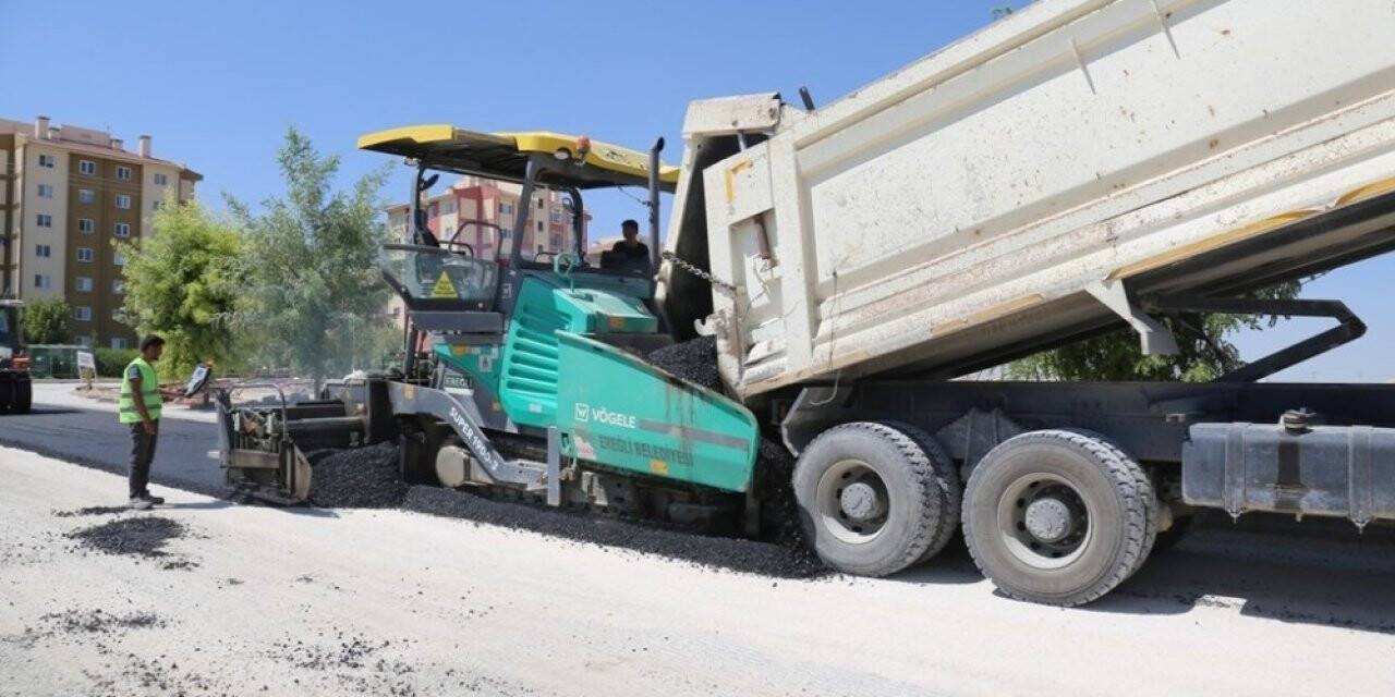 Ereğli’de cadde ve sokaklar asfaltlanıyor
