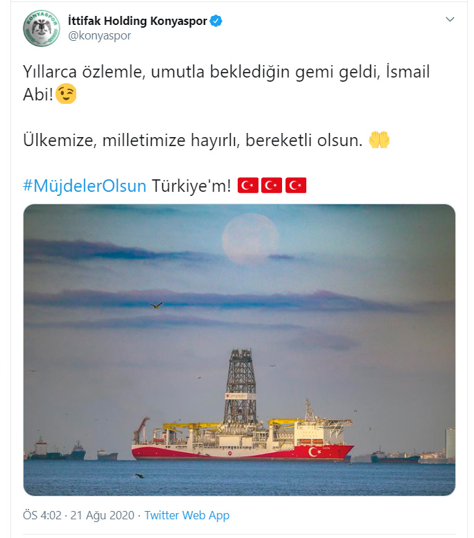 Konyaspor'dan kutlama:  O gemi geldi İsmail abi...