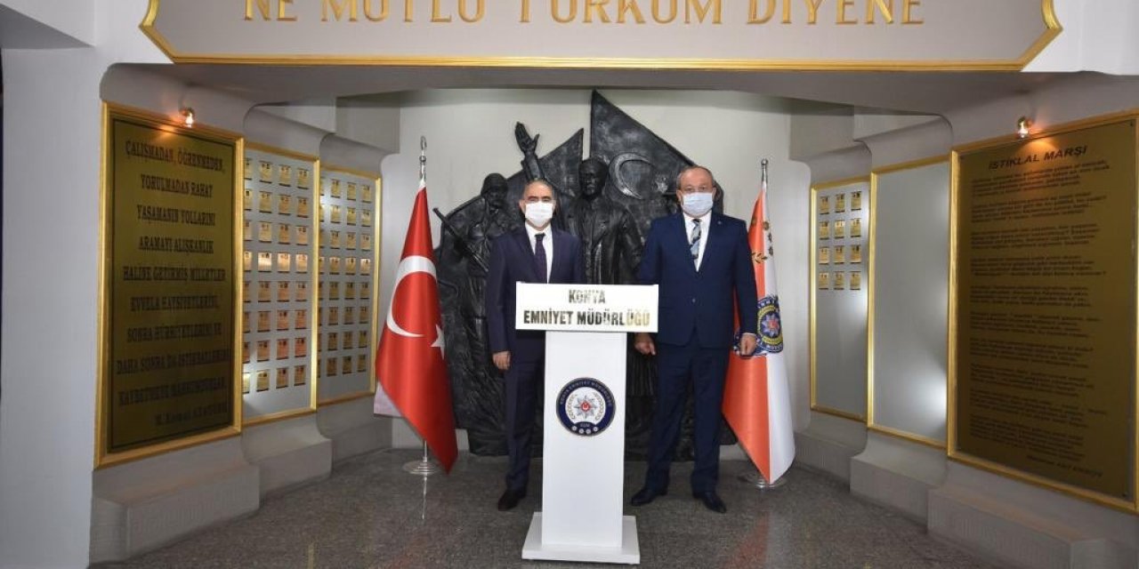 Konya Valisi Özkan, İl Emniyet Müdürü Aydın'ı ziyaret etti