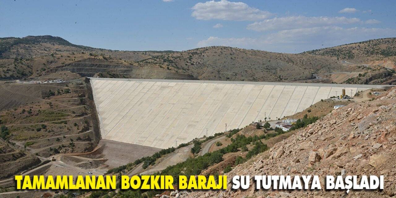 Tamamlanan Bozkır Barajı su tutmaya başladı