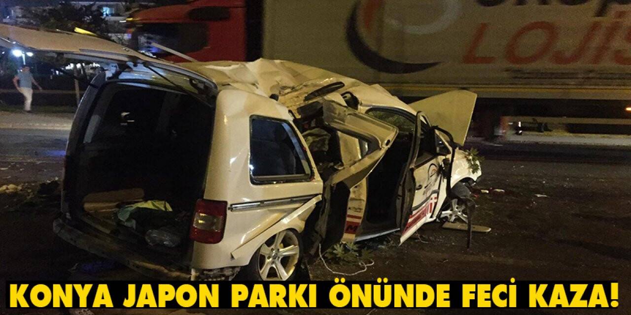 Konya Japon Parkı önünde feci kaza!