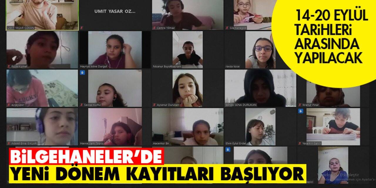 Konya'da  Bilgehaneler’de yeni dönem kayıtları başlıyor