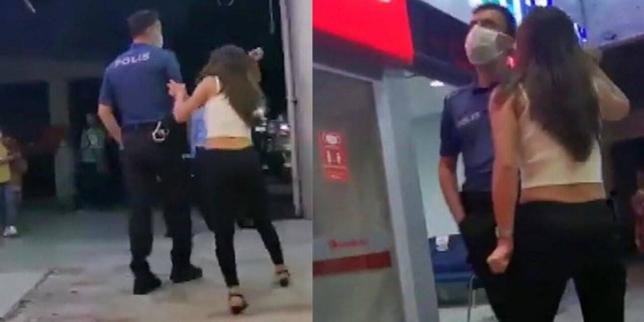 Alkollü kadın ortalığı birbirine kattı