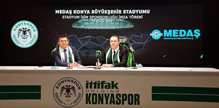 Konyaspor'la MEDAŞ arasında stat isim sponsorluğu anlaşması