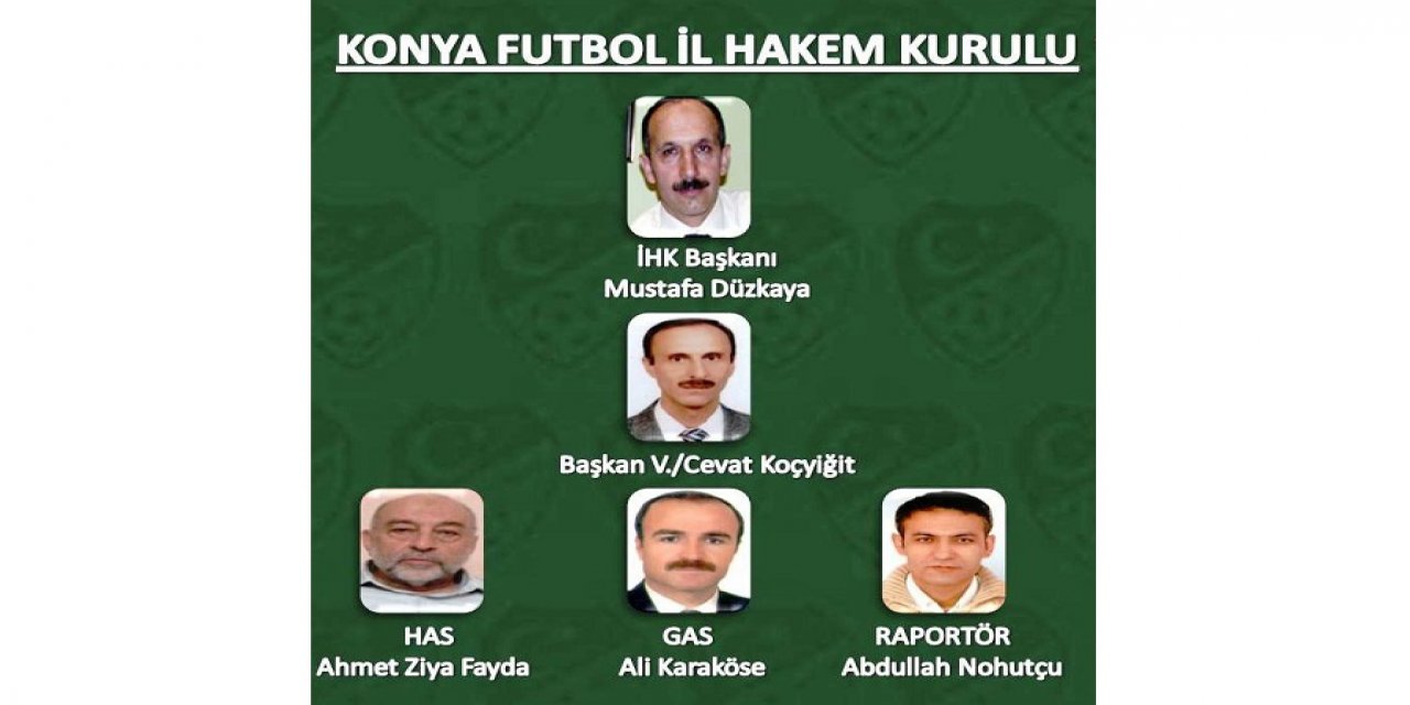 Konya futbol il hakem  kurulu belirlendi