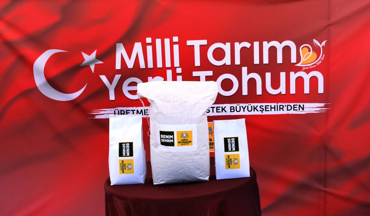 Konya'da yerli ve milli susamların ilk hasadı yapıldı