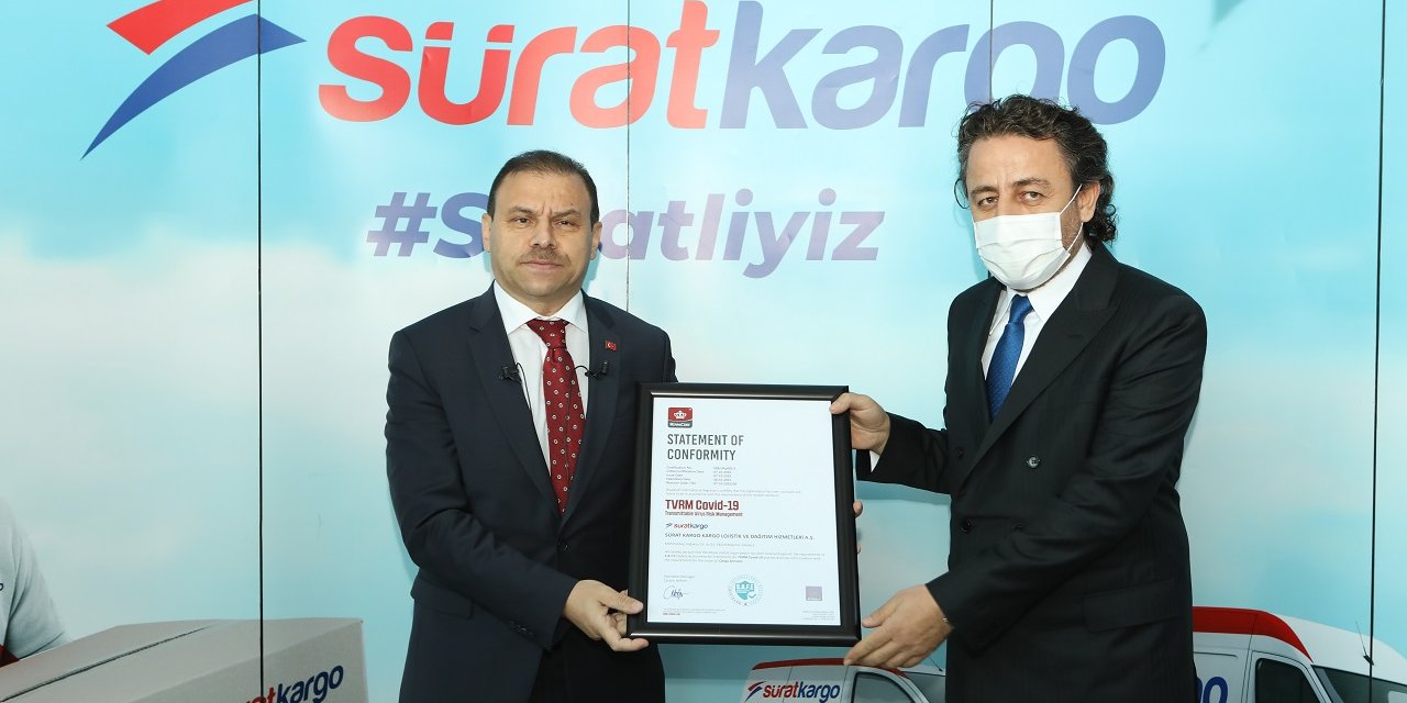 Sürat Kargo, TVRM Kovid-19 sertifikasını almaya hak kazanan ilk kargo firması oldu