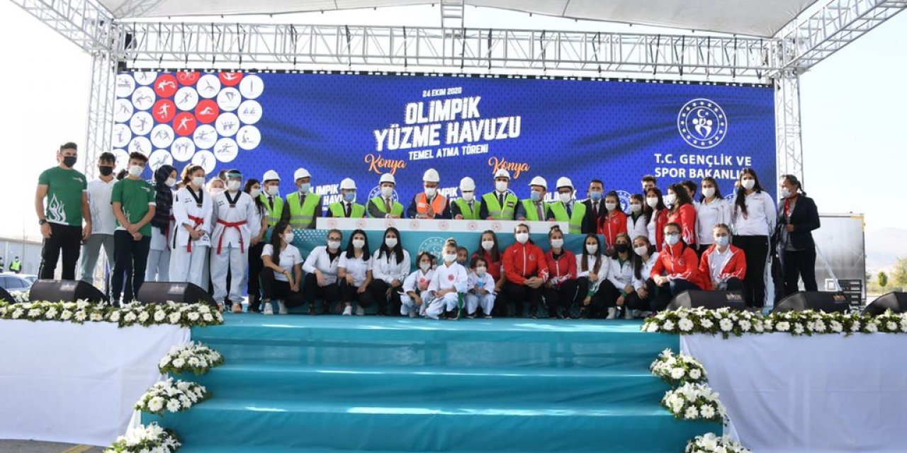 Bakan Kasapoğlu, Konya'da olimpik yüzme havuzunun temelini attı