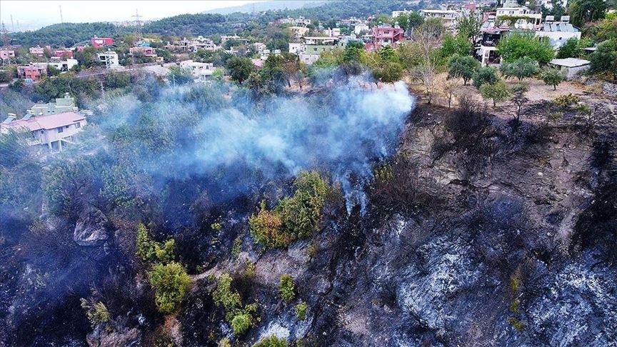 Hatay'daki orman yangınına müdahale devam ediyor