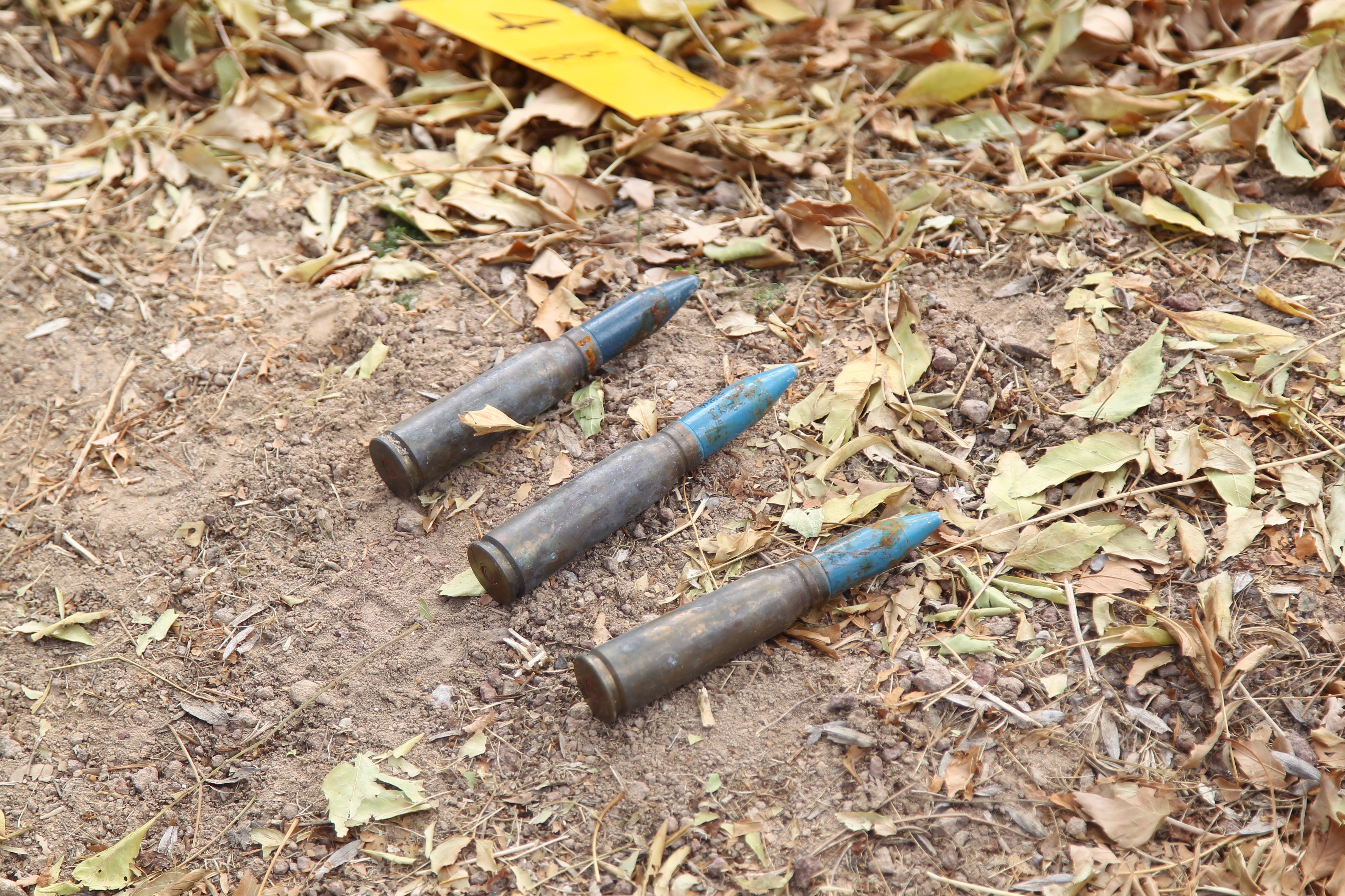 Konya'da  temizlik sırasında uçaksavar mermiler bulundu